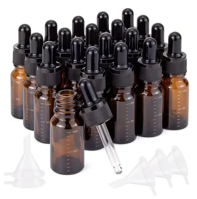 20er-Pack 10 ml Bernsteinglas-Flaschen mit Pipette