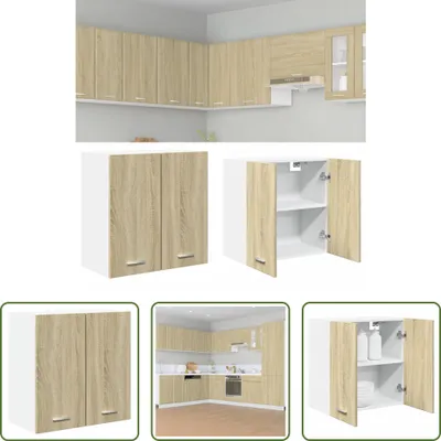 Obrázek produktu pro The Living Store Dubová nástěnná skříňka Sonoma 60x31x60 cm materiál na bázi dřeva