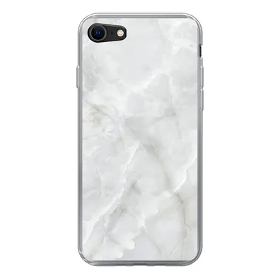 Produktbild von MuchoWow® Handyhülle Schutzhülle Hülle für iPhone 8 Marmor - Weiß - Muster - Stein - Marmoroptik Silikon Softcase Handy Hülle - Schutzhaube