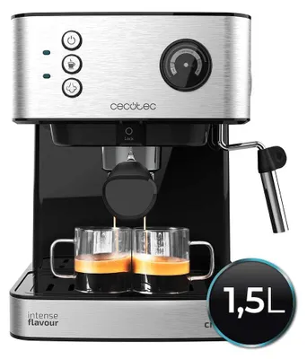 Image de Cecotec Machine à Café Espress Power Espresso 20 Professionale, 850 W, 20 bars de Pression, Manomètre, 1,6L, Bras Double Sortie