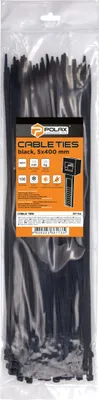 Produktbild von Kabelbinder, Nylon, schwarz, 5 x 400 mm, 100 Stück Polax