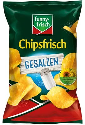 Zdjęcie produktu dla funny frisch Chipsfrisch solony smak ziemniaczany z solą 150g