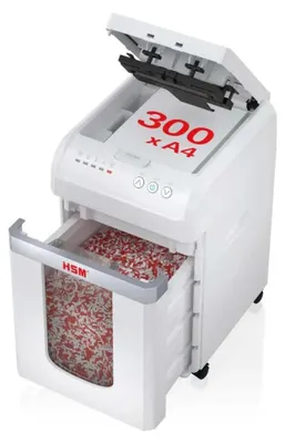 Obrázek produktu pro HSM Autofeed X300, Na malé částice, 23 cm, 12 mm, 30 l, 375 listy, 52 dB