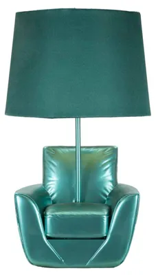 Immagine prodotto di Mauro Ferretti Lampada da Comodino Midcentury Turchese, Ø26x43 cm