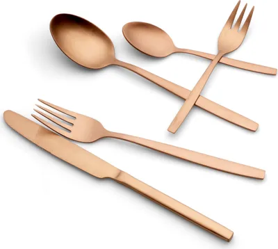 Produktbild von Tafelbesteck "Positano" - Bronze Edition, 30tlg für 6 Personen, Edelstahl 18/10