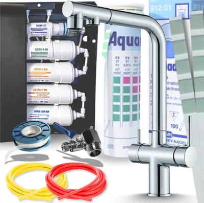 Immagine prodotto di Rubinetto da cucina Ari Venom 2 a 3 vie con doccetta estraibile, collegamento filtro acqua, beccuccio girevole 360, cromato