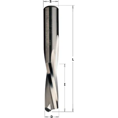 Produktbild von Vollhartmetall Fräser 10x32x80mm S=12mm  Z2 Linkslauf