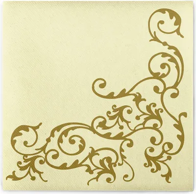 Produktbild von Airlaid Serviette Pomp in Gold-Creme, 40 x 40 cm, 50 Stück - Mank