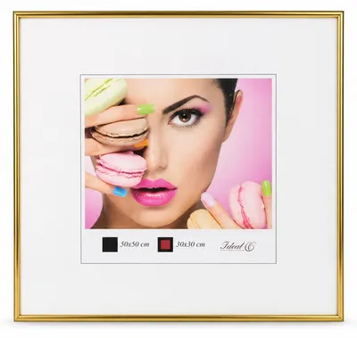 Produktbild von 2er 3er 5er Pack Photo Style Set Bilderrahmen Wanddeko Collage Poster Kunststoff Rahmen - Farbe: Gold | Format: 50x50 | Pack: 3