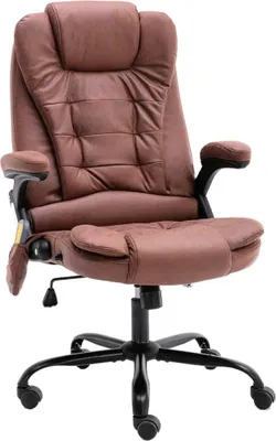Immagine prodotto di Sedia da ufficio con funzione massaggio Look scamosciato marrone chiaro