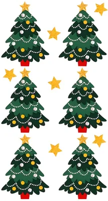 Produktbild von HEYDA 203780720 Stick-On's-Mix Weihnachtsbäume 75 x 165 cm