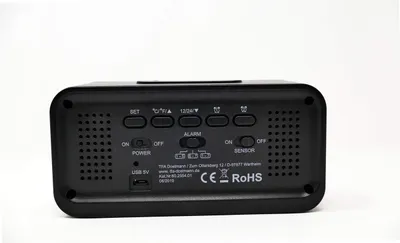 Zdjęcie produktu dla TFA-Dostmann BOXX, Cyfrowy budzik, Prostokąt, Czarny, 0 - 50 °C, F, °C, LCD