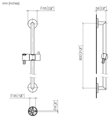 Produktbild von Dornbracht 26413625-26 Duschgarnitur ohne Handbrause