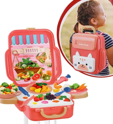 Produktbild von Modelliermasse mit Zubehör in einer Obst-/Gemüsekiste MEGA CREATIVE