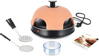 Produktbild von Pizzaofen für Mini-Pizzen - Handgefertigter Terrakotta-Deckel für 4 Personen