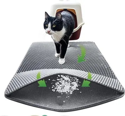 Produktbild von Famanu Katzenstreumatte XXL 75 x 58 cm - Effektive Streuaufnahme für ein sauberes Zuhause
