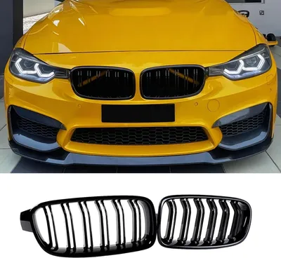 Productafbeelding van Auto Grille - Voorkant Grille - Auto Styling - Eenvoudige Installatie - 41 cm - Glans Zwart