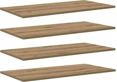 Obrázek produktu pro vidaXL Police, 4 ks, hnědá, 80 x 40 x 1,5 cm, dřevotřísková deska