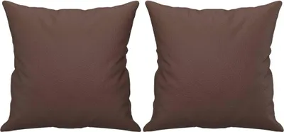 Obrázok produktu pre vidaXL Dekoračný vankúš 2 ks Hnedý 40x40 cm Imitácia kože