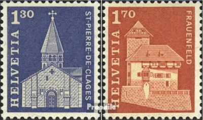 Produktbild von Briefmarken Schweiz 1966 Mi 831-832 (kompl.Ausgabe) postfrisch Freimarken