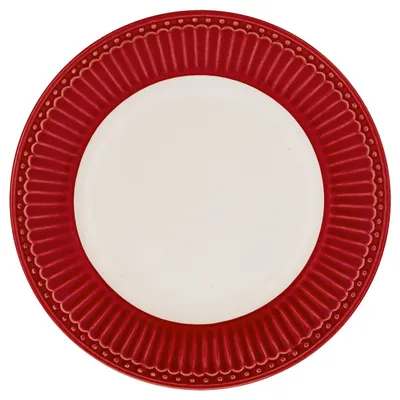 Produktbild von Greengate Alice Brotteller red 17,5 cm