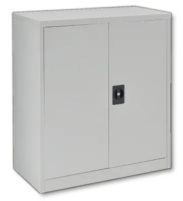 Produktbild von Metallschrank 92x80x41 cm (HxBxT) 2-türig abschließbar mit 1 Einlegeboden lichtgrau