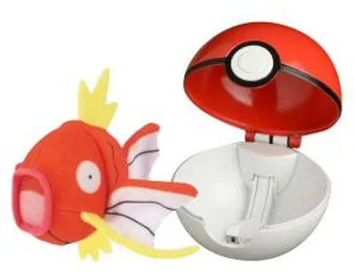Immagine prodotto di Pokemon Pokeball Action Set con peluche Pikachu Bisasam Pummeluff Enton Karpador