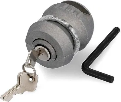 Produktbild von Koppelungsbeveiligung Anhänger - Diebstahlschutz für 50 mm Koppelsysteme - Silber