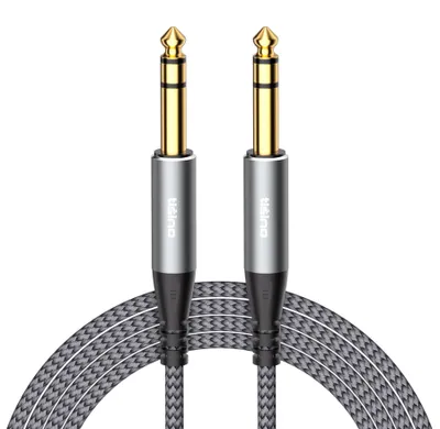 Obrázok produktu pre Kábel Jack 6,3 mm TRS – audio kábel s konektorom 1/4 palca, dĺžka 2 metre