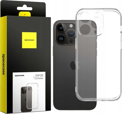 Immagine prodotto di Custodia in silicone SPACECASE Custodia trasparente per iPhone 14 Pro Trasparente