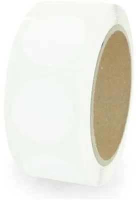 Produktbild von Dreifke® Aufkleber Markierungspunkte blanko, Polypropylenfolie, weiß, Ø 35 mm...