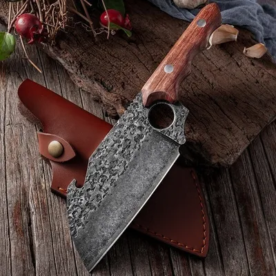 Zdjęcie produktu dla Nóż kuchenny do siekania KA-19945 - Brązowy/Z etui KP19945