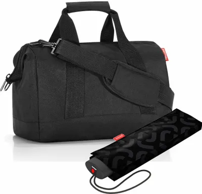 Obrázok produktu pre reisenthel allrounder M s vreckom na dáždnik mini Set, Cestovná taška, Dáždnik, Black, 18 L, 2 ks.