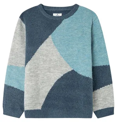 Productafbeelding van SPRINGFIELD, kinderpullover met fantasielandschap, blauw, maat 7-8