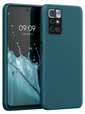Produktbild von kwmobile Handyhülle für Xiaomi Redmi 10 (2021 / 2022) Hülle - TPU Case - Kabelloses Laden - Schutzhülle Cover in Petrol matt