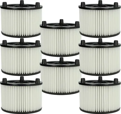 Produktbild von vhbw 8 Faltenfilter kompatibel mit Bosch AdvancedVac 20, UniversalVac 15 Staubsauger - Patronenfilter Weiß Abwaschbar