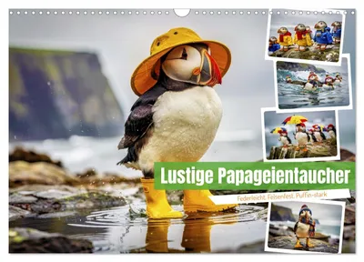 Produktbild von Lustige Papageientaucher (Wandkalender 2027 DIN A3 quer), CALVENDO Monatskalender