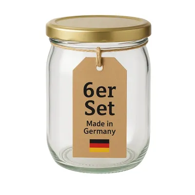 Productafbeelding van BigDean, 6 stuks overnight oats glazen, extra grote opening - 1 liter, de perfecte glazen voor maaltijdvoorbereiding, lekvrij. Gemaakt in Duitsland