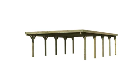 Produktbild von Karibu Doppelcarport Classic 3 + Stahldach