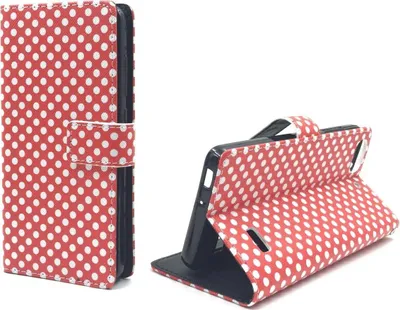 Produktbild von Handyhülle Tasche für Handy Huawei G Play Mini Polka Dot Rot