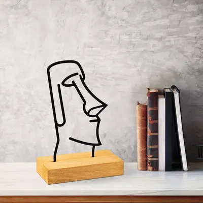 Immagine prodotto di Evila Originals, Moai - Nero, Oggetto decorativo, legno, 24 x 8 x 17 cm