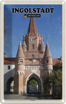 Image de vianmo Plaque en tôle 18x12 cm Ingolstadt Kreuztor