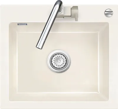 Produktbild von Auflagespüle KeraDomo MERA 57 Magnolie mit Excenterbedienung