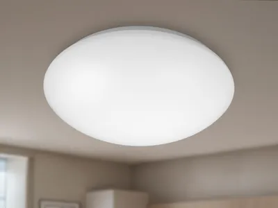 Produktbild von LED Deckenleuchte Deckenschale rund Kunststoff opalweiß, Ø36cm, Treppenhauslampe