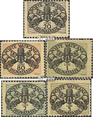Produktbild von Briefmarken Vatikanstadt 1945 Mi P7-P12 (kompl.Ausg.) postfrisch Portomarken
