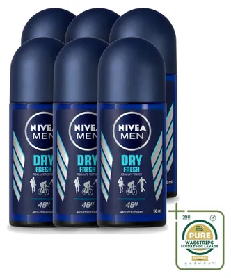 Produktbild von 6 x NIVEA MEN Deo Roller Dry Fresh 50 ml - Vorratspackung - 6 Stücke