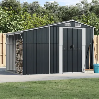 Image de VidaXL Abri de jardin 277x192,5x179 cm acier galvanisé couleur anthracite