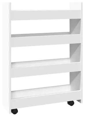 Immagine prodotto di Carrello portaoggetti compatto con 4 ripiani, bianco