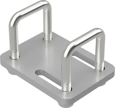 Obrázok produktu pre 2 x U-skrutka M10 s upínacou doskou a maticami spustenie pomoci trailer pozinkované SUPROD, M10, LW=41/31-71, LH=65 mm
