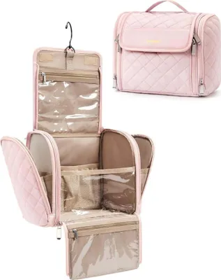 Produktbild von BAGSMART Make-Up Organizer Kulturbeutel für Frauen & Mädchen Rosa